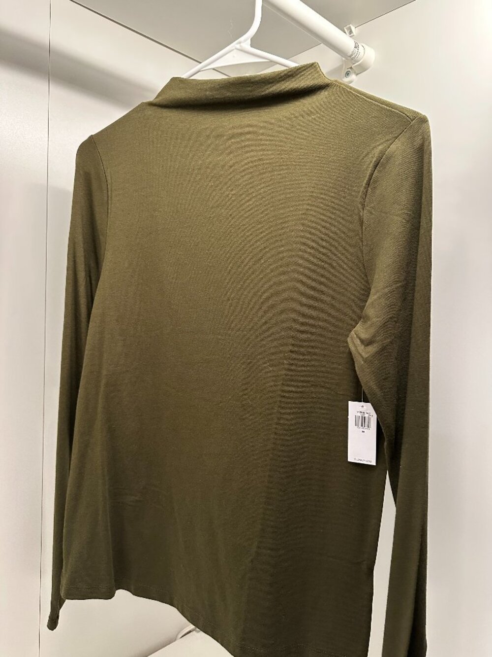 WT Old Navy Boston Mock Neck Long Sleeve Top Olive Green Size M